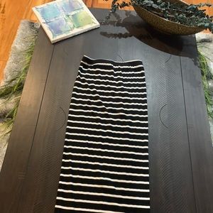 Striped Maxi Pencil Skirt.